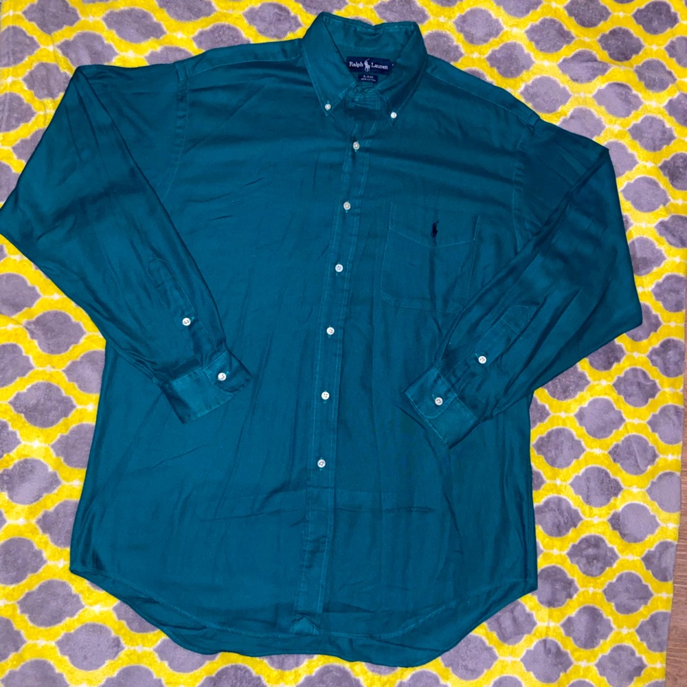Mens Medium Ralph Lauren Button Up